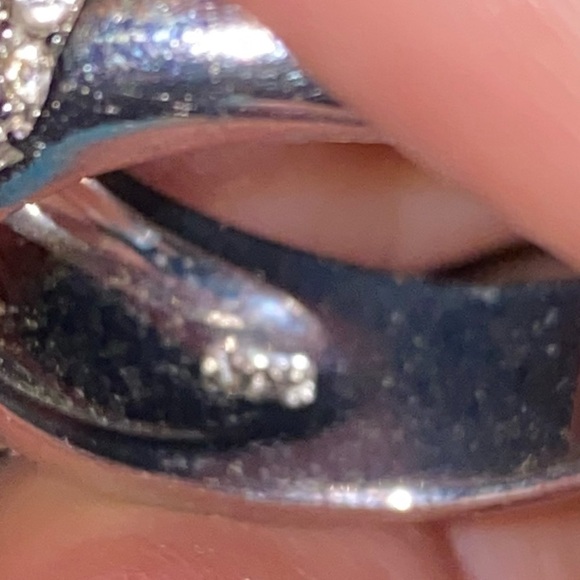 Silver CZ Pavè Heavy Band Ring Signed NVC Sz 8 - Picture 7 of 9